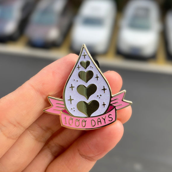 1000 Days Enamel Pin Badge - Breastfeeding/Expressing Keepsake